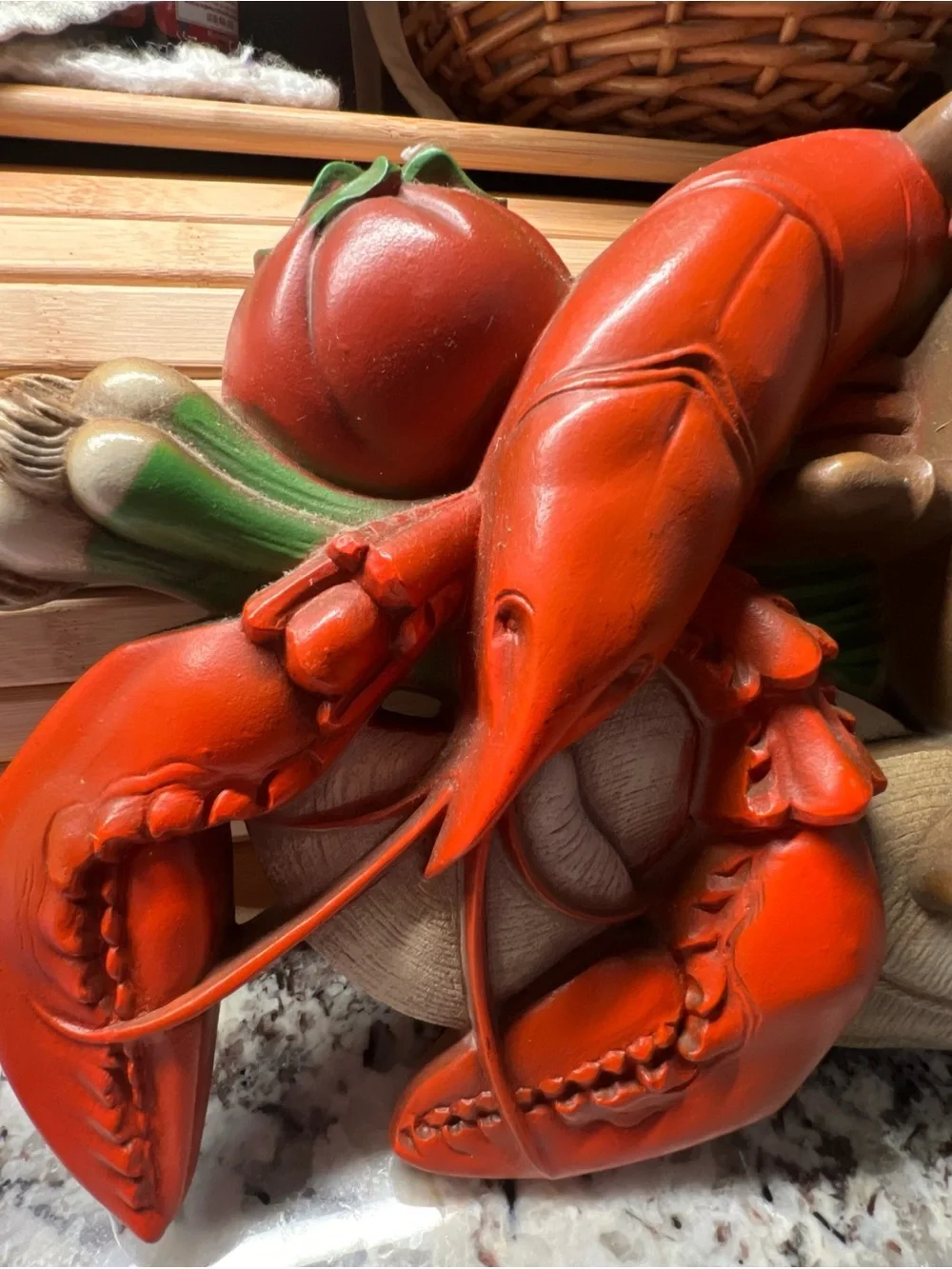Lobster clam bake Nautical Wall Clock kitchen decor 1970’s works